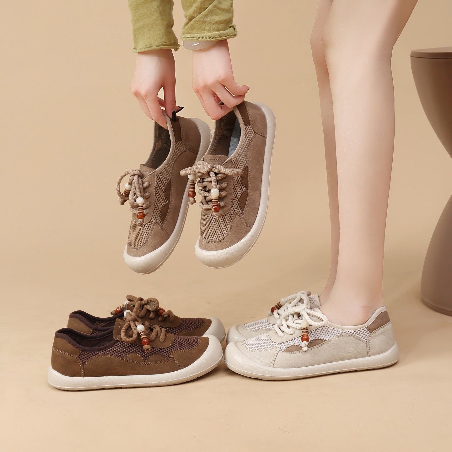 Damen multifunktionale Freizeitschuhe mit atmungsaktivem Netzmaterial R&B
