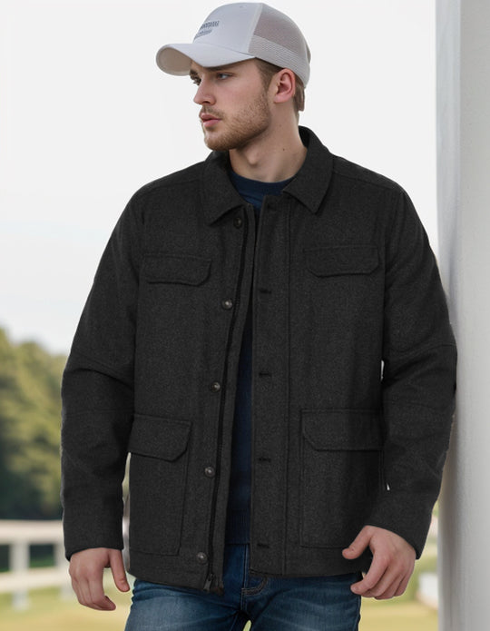 Herren modische Jacke mit praktischen Taschen R&B