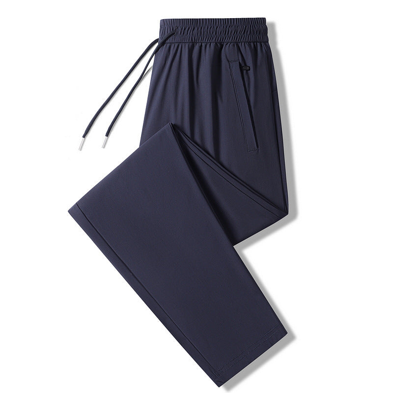 Herren nan leichte Stretchfreizeit Hose mit elastischem Bund und Reißverschlusstaschen R&B