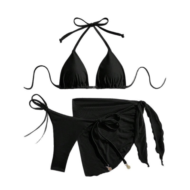 Damen Triangel-Bikini mit seitlichem Wickelrock