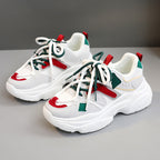 Damen Sportliche Chunky Sneakers mit atmungsaktiver Mesh-Oberfläche und stabiler Sohle R&B
