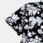 Damen Kurzarmhemd mit floralem Design und lässiger Passform