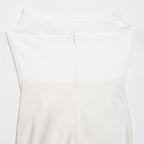 Damen langes Satin Abendkleid mit elegantem Drapé R&B