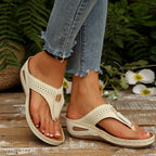 Damen Zehentrenner-Sandalen mit atmungsaktivem Obermaterial und ergonomischem Fußbett R&B