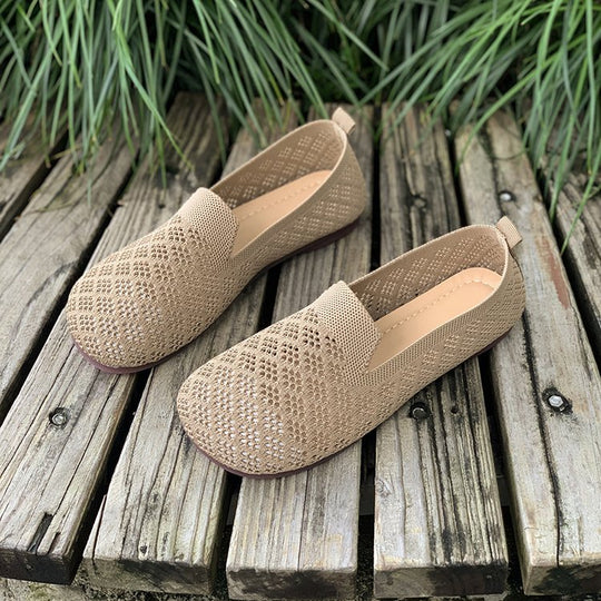 Damen luftige Slip-On Clogs mit atmungsaktivem Netzdesign und flexiblem Fußbett R&B