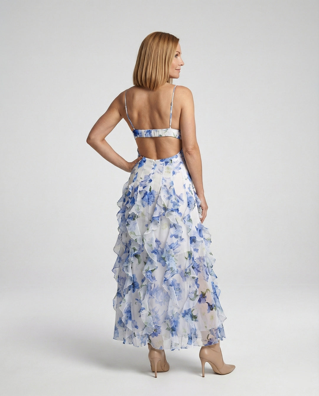 Damen Maxikleid Chiffon elegant