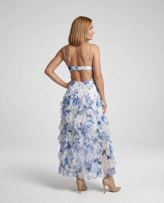 Damen Maxikleid Chiffon elegant