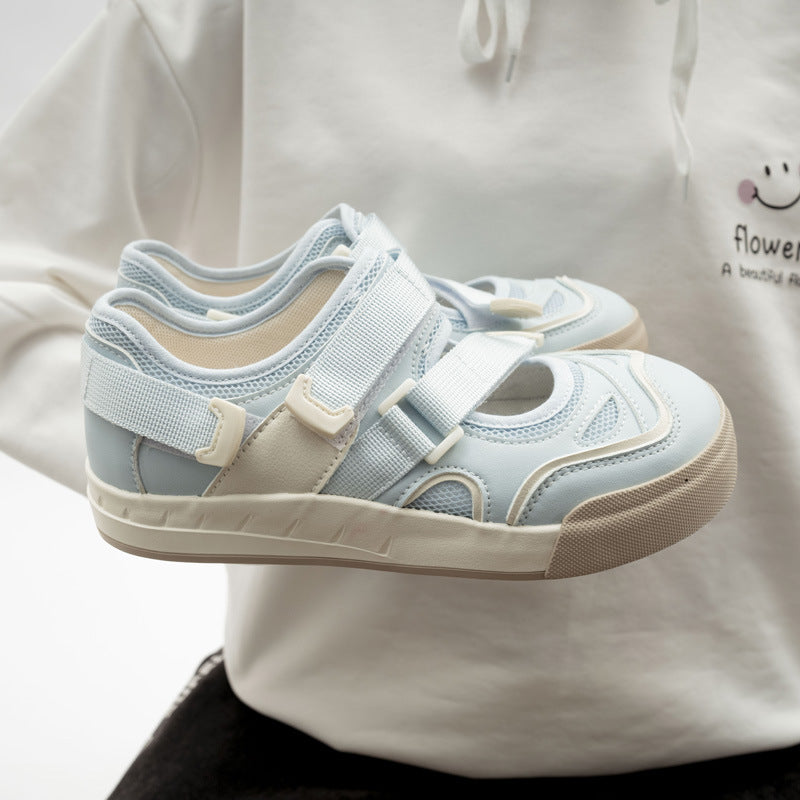 Damen Sneakers mit praktischem Klettverschluss und atmungsaktiver Oberflächenstruktur R&B