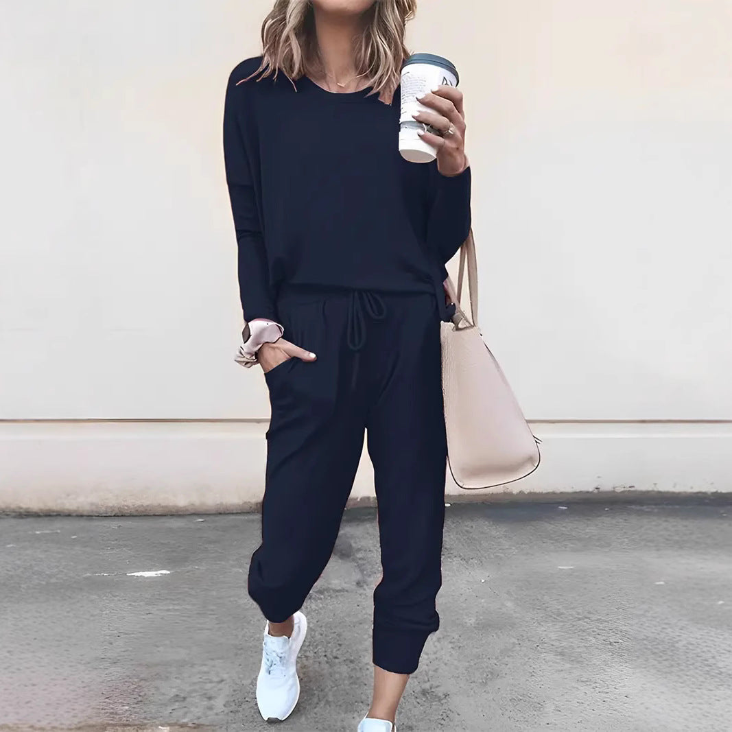 Damen Lässiger Freizeitanzug mit stylischem Schnitt und elastischem Bund R&B