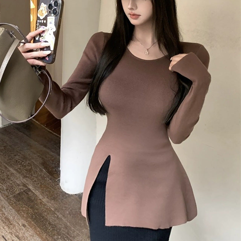 Damen Langarmoberteil mit asymmetrischem Schnitt und elegantem Detail