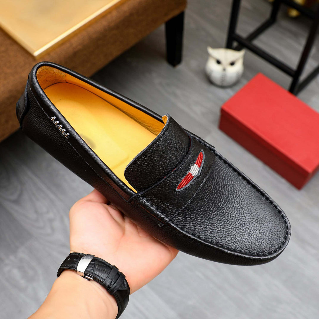 Herren Mokassin aus hochwertigem Leder mit eleganter Ziernaht R&B