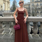 Damen Maxikleid mit einzigartigem Wickeldesign und taillierter Silhouette R&B
