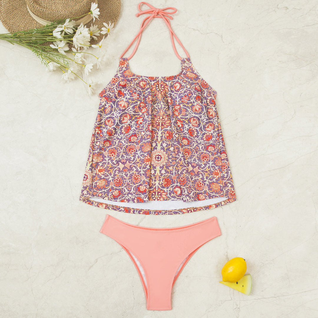 Damen Tankini-Set mit modischem Muster und lässigem Schnitt R&B
