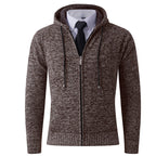 Herren modische Strickjacke mit Kapuze und Reißverschluss R&B
