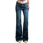 Damen Bootcut Jeans mit hohem Bund und seitlichen Taschen R&B