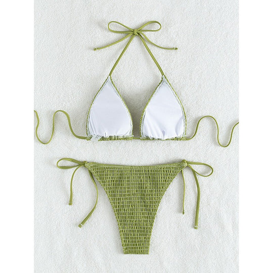 Damen Triangel-Bikini mit gerafftem Design R&B