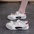 Damen sportliche Ballerinas mit verstellbarem Klettverschluss und bequemer Sohle R&B