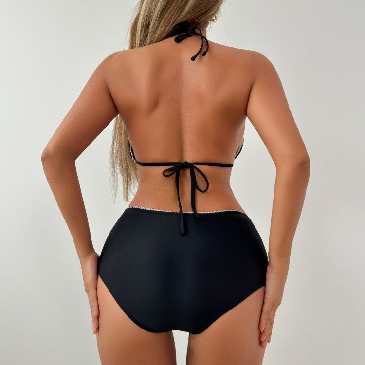Damen Hochgeschnittener Bikini mit feinen Details R&B