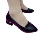 Damen elegante Ballerinas mit modischem Absatz und dezentem Design R&B