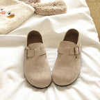 Damen bequeme Hausschuhe mit modischen Schnallen und hochwertigem Obermaterial R&B