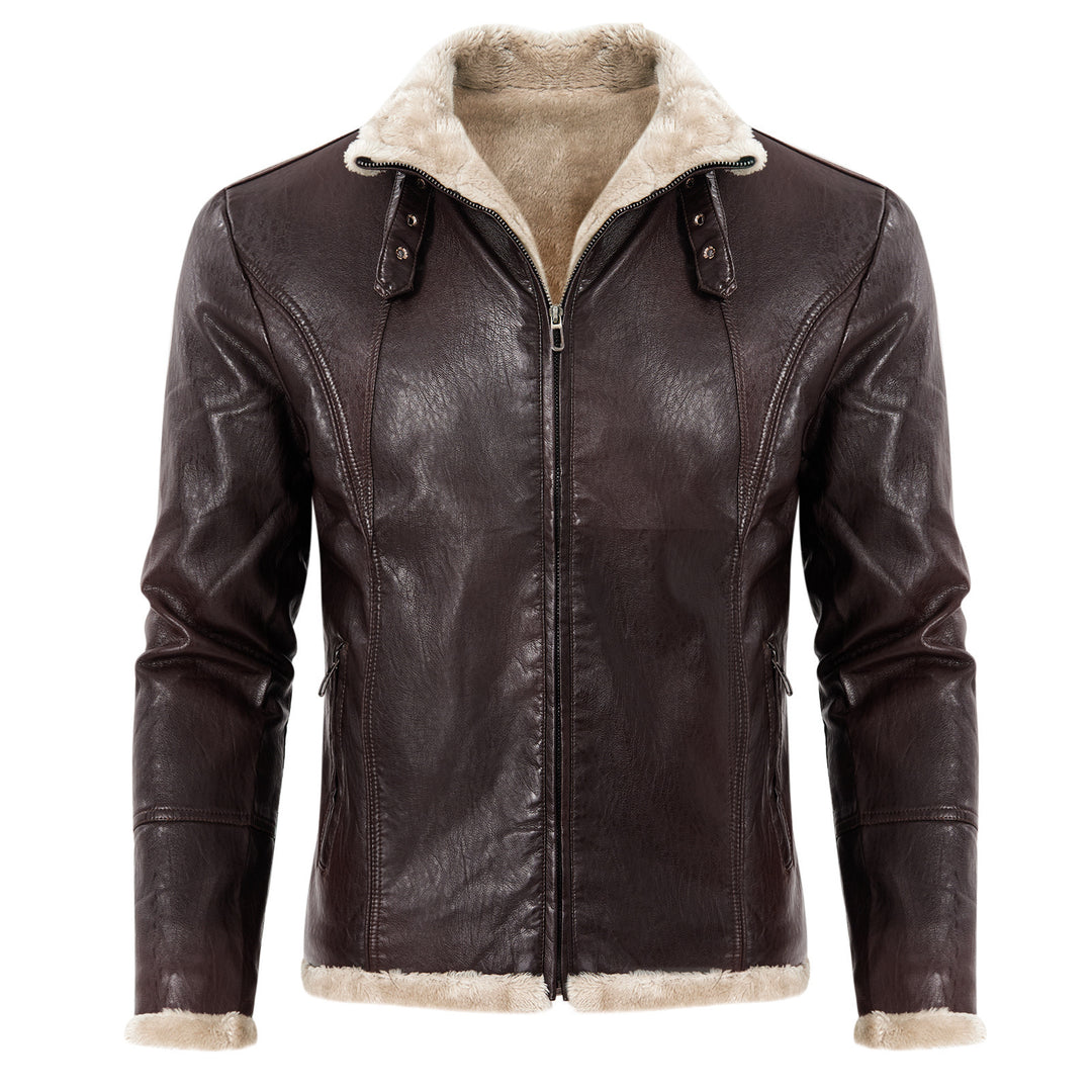 Herren elegante jacke mit Kuschelkragen R&B