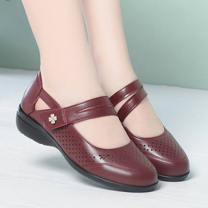 Damen Komfortable Ballerinas mit atmungsaktivem Design und praktischem Riemen R&B