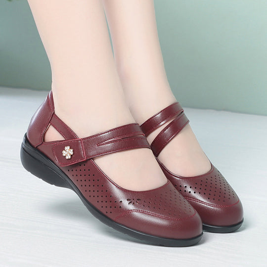 Damen Komfortable Ballerinas mit atmungsaktivem Design und praktischem Riemen R&B