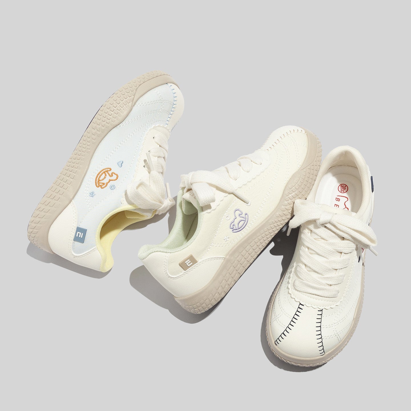 Damen Modische Sneakers mit verspieltem Entenmotiv und komfortabler Dämpfung