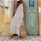 Damen Langes Sommerkleid mit eleganten Streifen von R&B