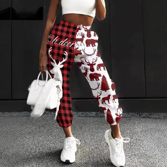 Damen Freizeithose mit lustigem Schneemann-Design R&B