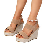 Damen Wedge-Sandalen mit komfortablem Riemendesign und strapazierfähiger Sohle R&B