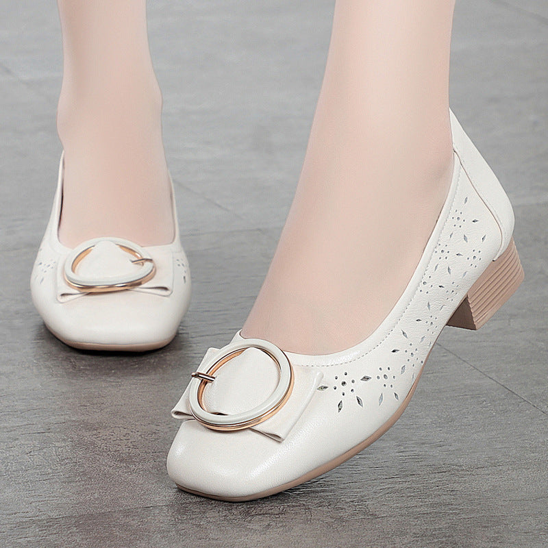 Damen Elegante Ballerinas mit modischem Schmuckdetail und komfortablem Absatz R&B