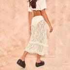 Damen Spitzen Badeanzug Cover-Up R&B