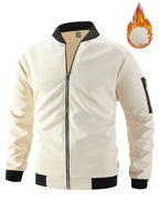 Herren Sportliche Bomberjacke mit Reißverschluss und strukturiertem Design R&B