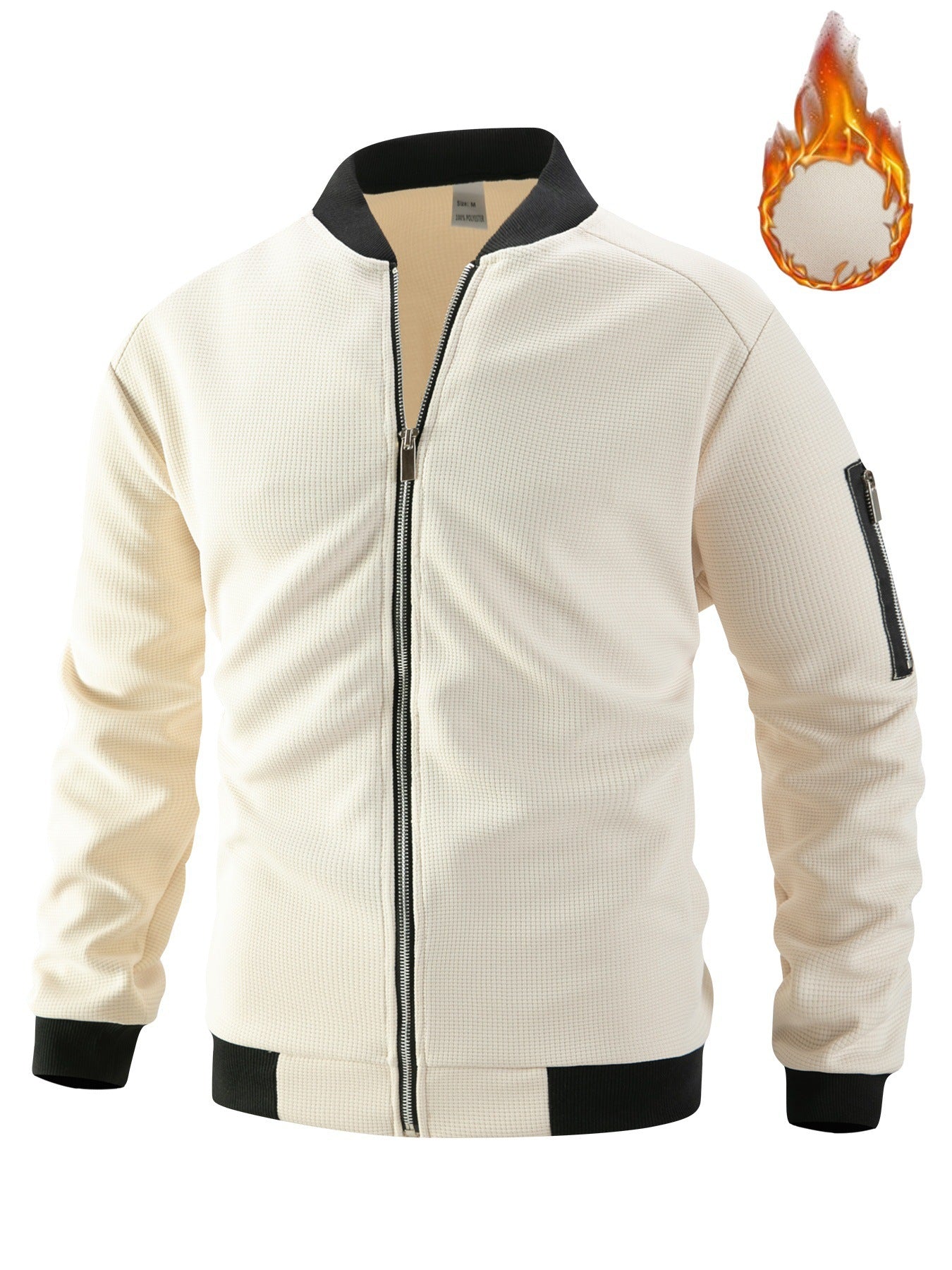 Herren Sportliche Bomberjacke mit Reißverschluss und strukturiertem Design R&B