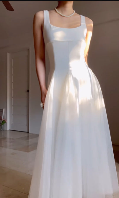 Damen Abendkleid mit schickem A-Linien-Schnitt und elegantem Chiffon-overlay R&B