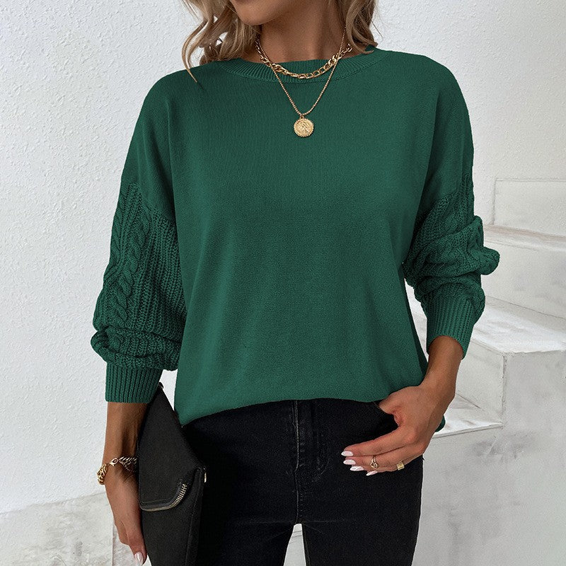 Damen Pullover mit strukturierten Ärmelpartien und lockerer Passform R&B