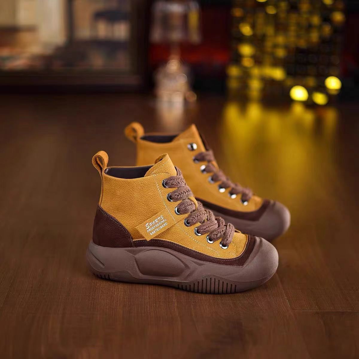 Damen Sportliche High-Top Sneakers mit rutschfester Sohle und atmungsaktivem Obermaterial