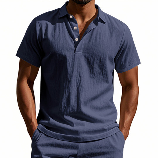 Herren Poloshirt mit atmungsaktiver Struktur und klassischem Kragen R&B