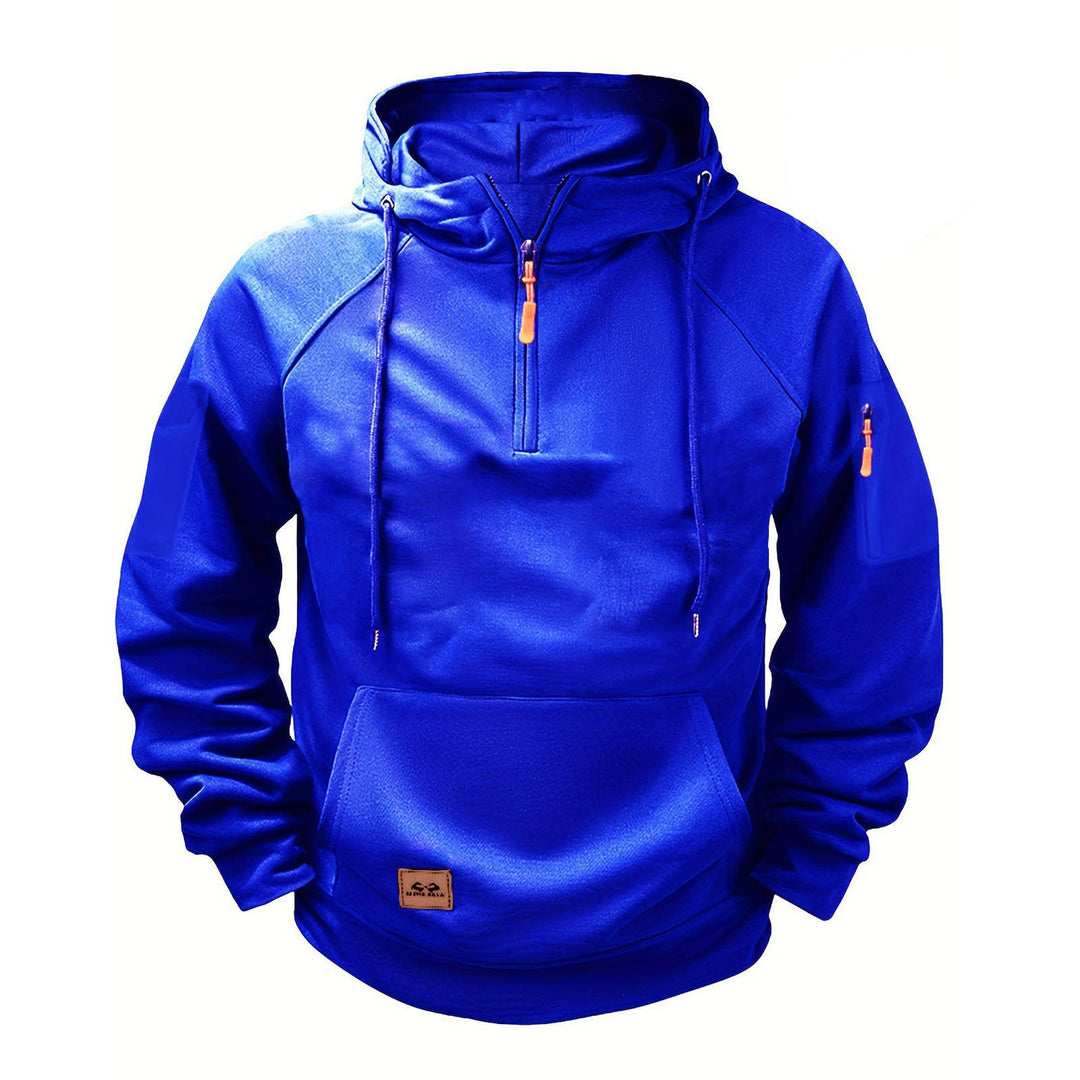 Herren sportlicher Kapuzenpullover mit praktischem Reißverschluss R&B