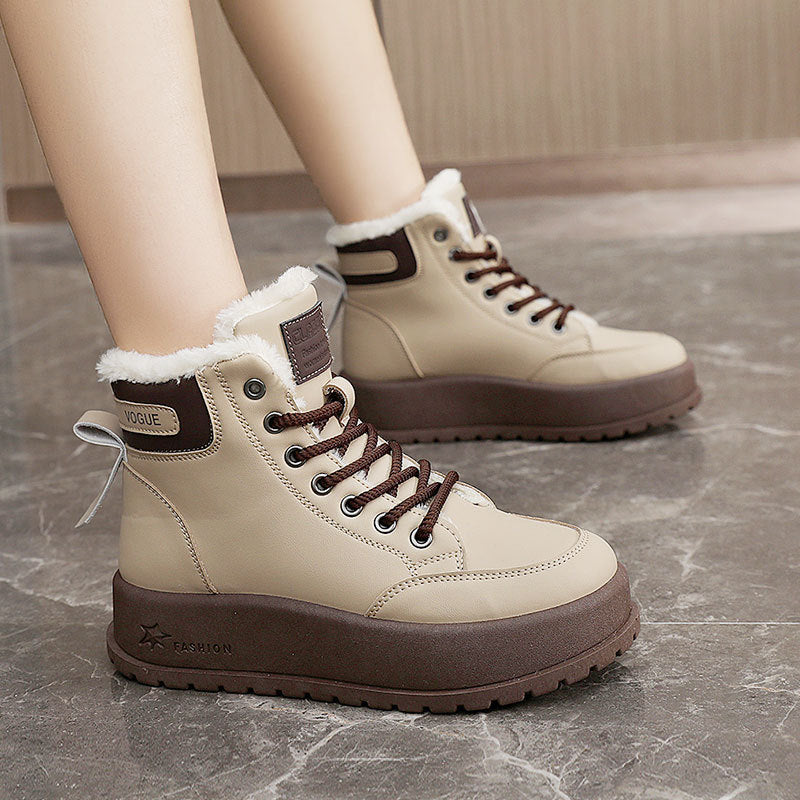 Damen Winterliche Schnürstiefel mit kuscheligem Innenfutter R&B