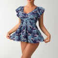 Damen Eleganter Badeanzug mit verspieltem Rüschendesign R&B
