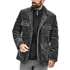 Herren leichte Cordjacke mit praktischen Taschen und modernem Design R&B