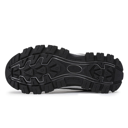 Herren nan robuster Schnür-Freizeitsneaker mit tiefem Stollenprofil, gepolstertem Schaft und praktischer Zuglasche R&B