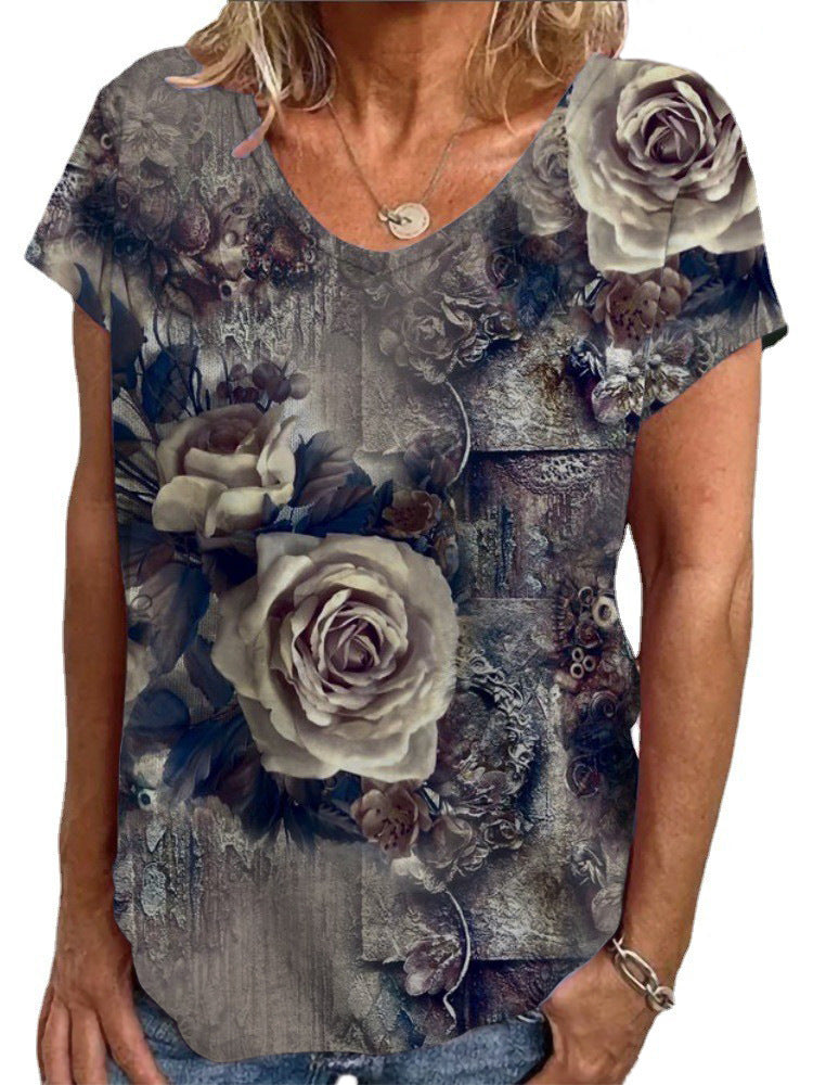 Damen Lockere Bluse mit buntem Paisleymuster R&B
