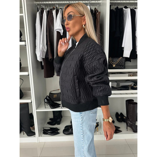 Damen Steppjacke im sportlich eleganten Design mit voluminösen Ärmeln R&B