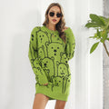 Damen Oversized Pullover mit fröhlichem Bärenmotiv R&B