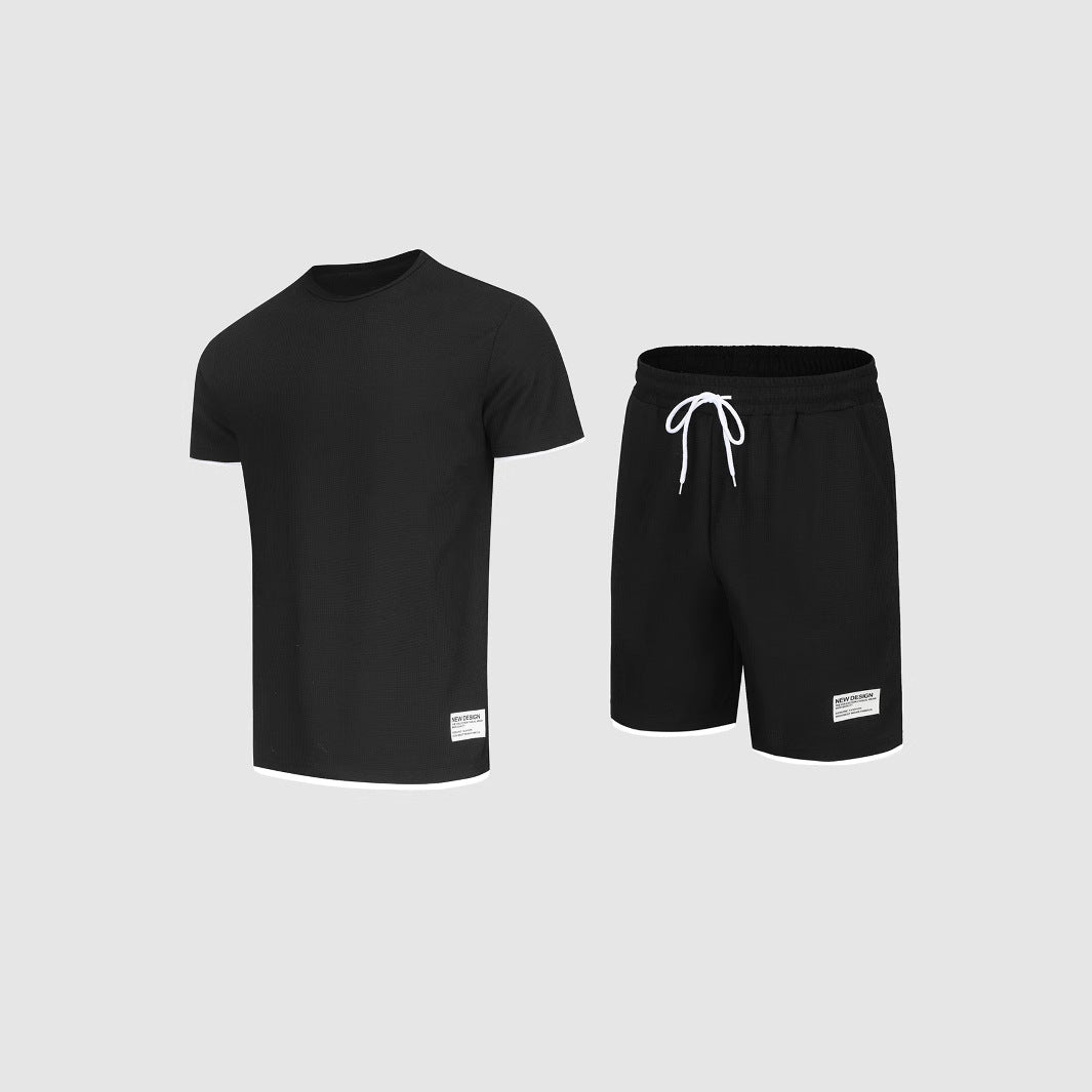 Herren stylisches Freizeit-Set mit kontrastierenden Details