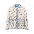 Damen Blumengestickte Steppjacke mit praktischen Taschen und modernem Schnitt R&B
