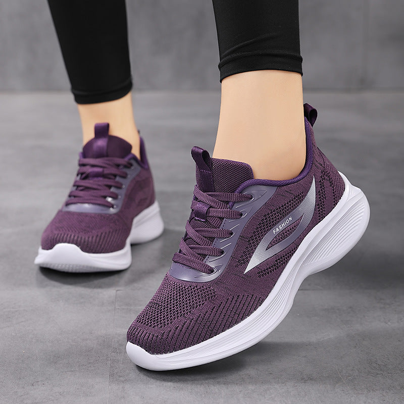 Damen Sportliche Sneaker mit atmungsaktiver Obermaterialstruktur und dämpfender Laufsohle